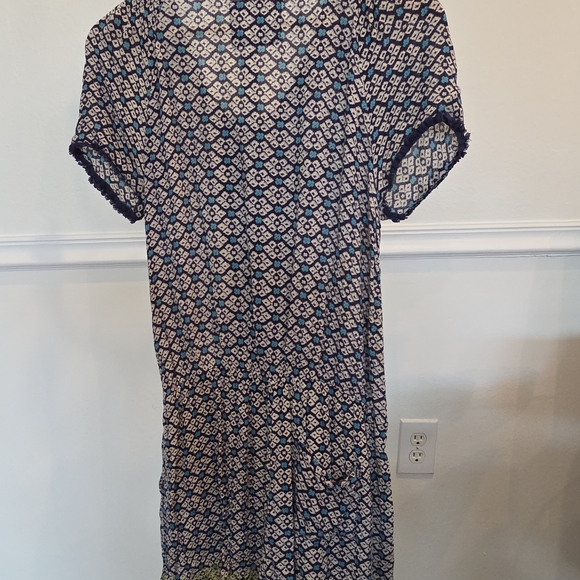 Anthropologie Blue Geometric  Sikka Romper By Phylis Taylor size Medium - Picture 6 of 7